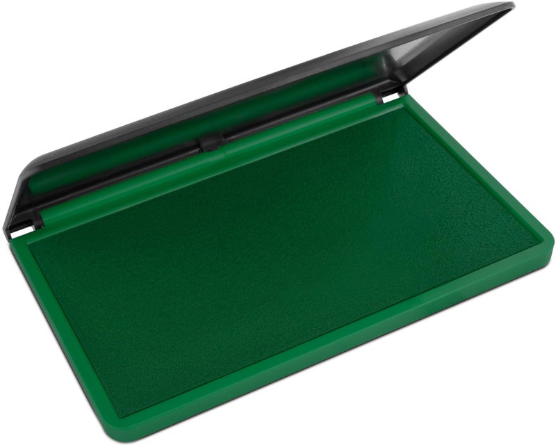 MaxMark Large Premium Green Ink Stamp Pad - 3.5" x 6.25" - Quality Felt Pad - Image 1